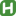 a green icon with a transparent H